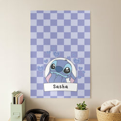 Personalised Cute Blue Alien Poster