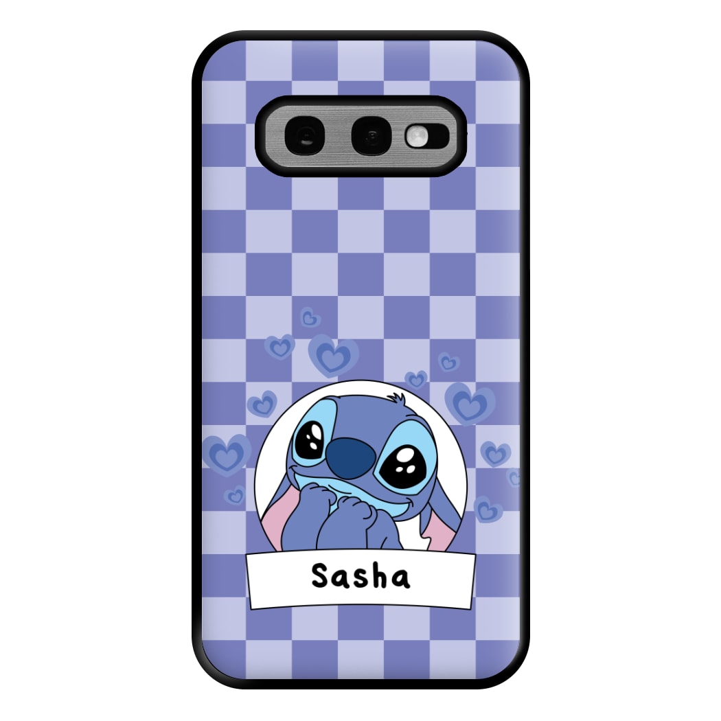 Personalised Cute Blue Alien Phone Case for Galaxy S10e