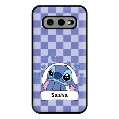 Personalised Cute Blue Alien Phone Case for Galaxy S10e