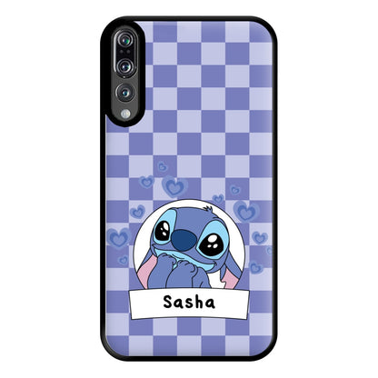 Personalised Cute Blue Alien Phone Case for Huawei P20 Pro