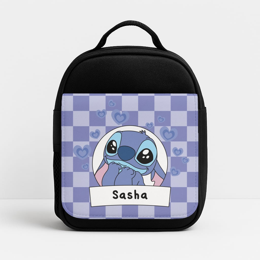 Personalised Cute Blue Alien Lunchbox