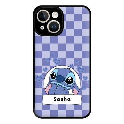 Personalised Cute Blue Alien Phone Case for iPhone 14