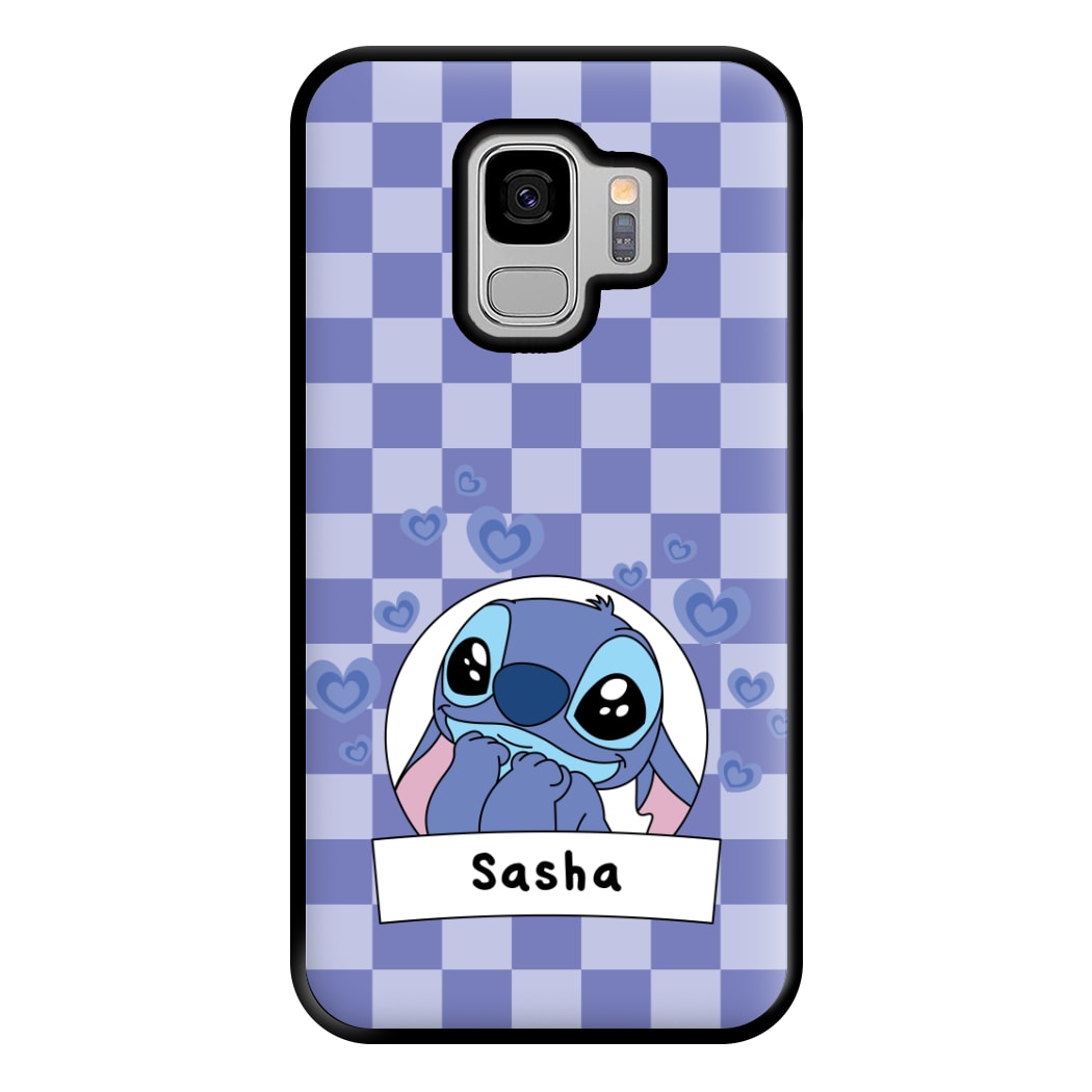 Personalised Cute Blue Alien Phone Case for Galaxy S9 Plus