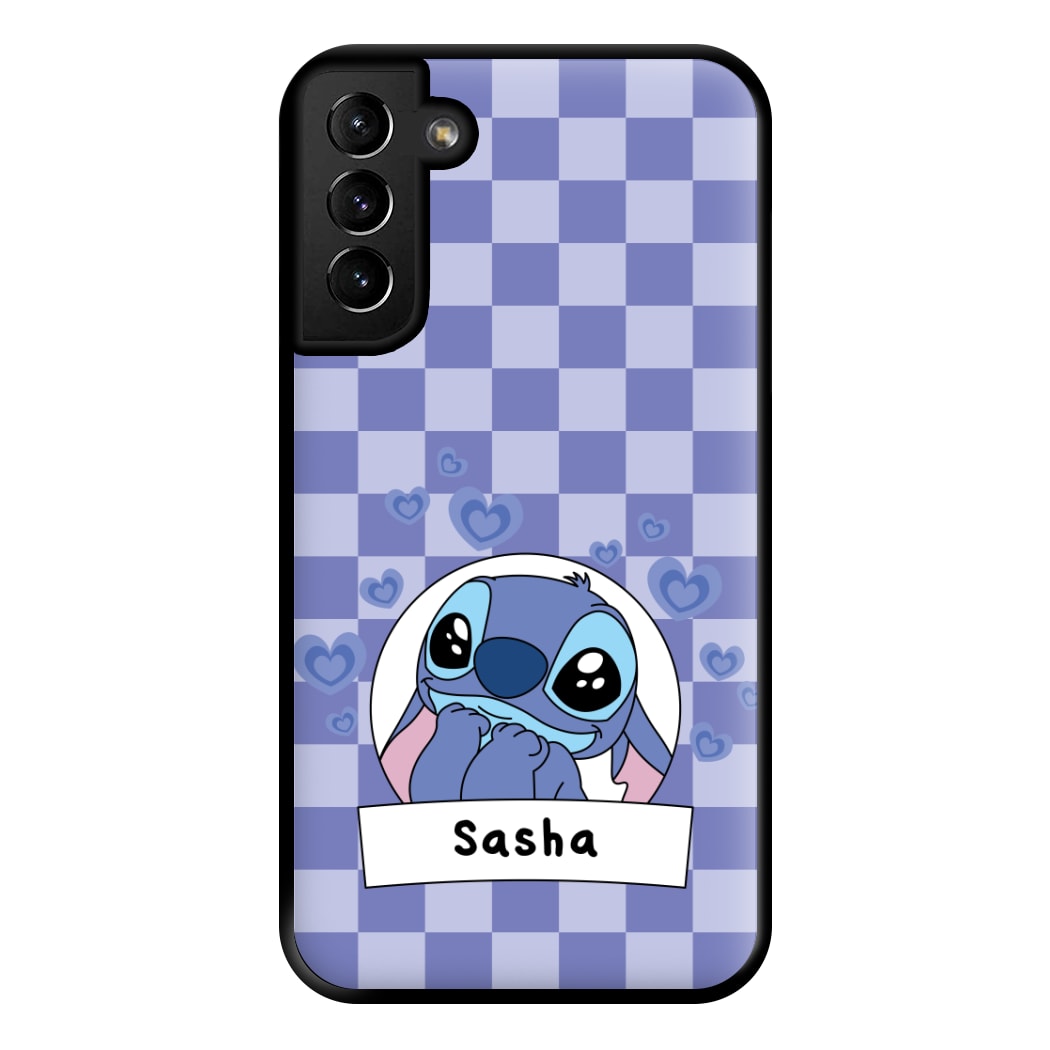 Personalised Cute Blue Alien Phone Case for Galaxy S21 Plus