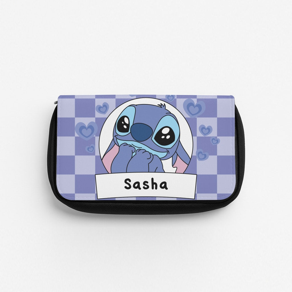 Personalised Cute Blue Alien Pencil Case