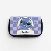 Personalised Cute Blue Alien Pencil Case 1