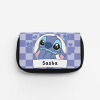 Personalised Cute Blue Alien Pencil Case