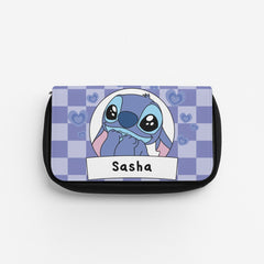 Personalised Cute Blue Alien Pencil Case
