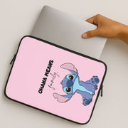 Ohana Means Family Pink Laptop Sleeve 2