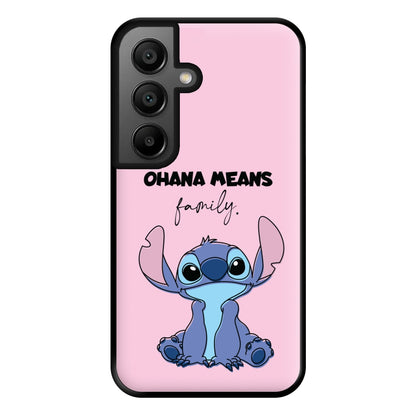 Ohana Means Family Pink Phone Case for Google Pixel 8