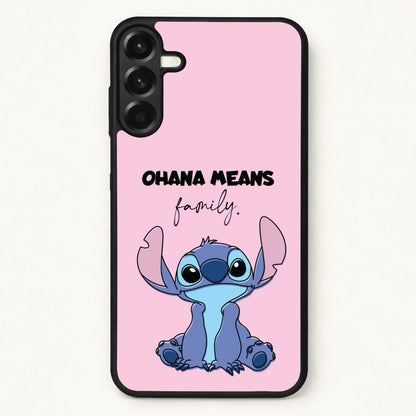 Ohana Means Family Pink Phone Case for Galaxy A17