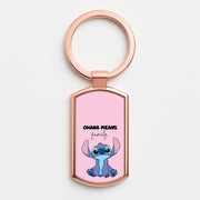 Ohana Means Family Pink Luxury Keyring 4