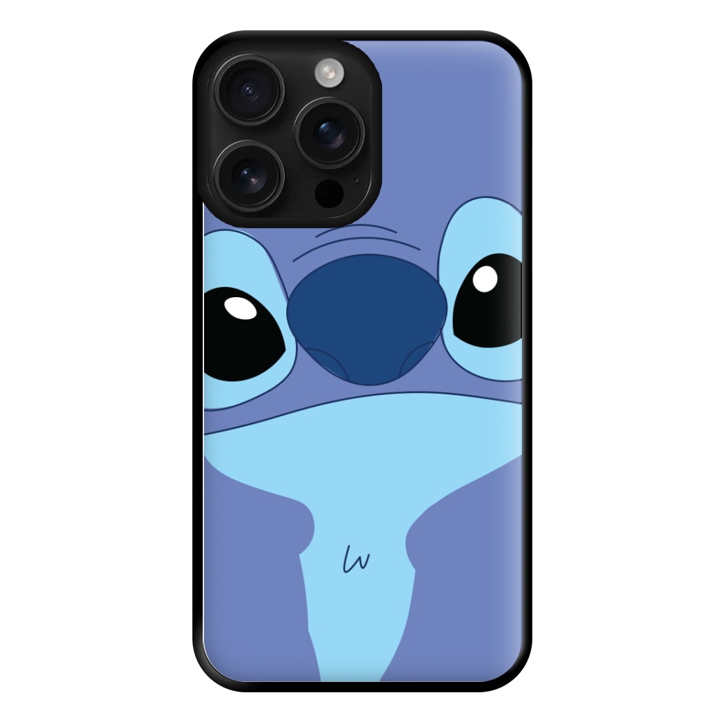 Blue Alien Face Phone Case