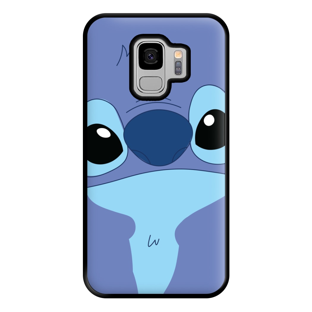 Blue Alien Face Phone Case for Galaxy S9 Plus