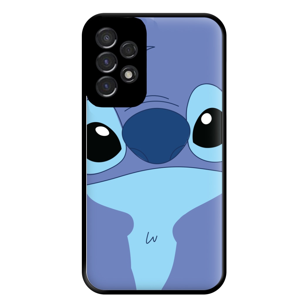 Blue Alien Face Phone Case for Galaxy A53