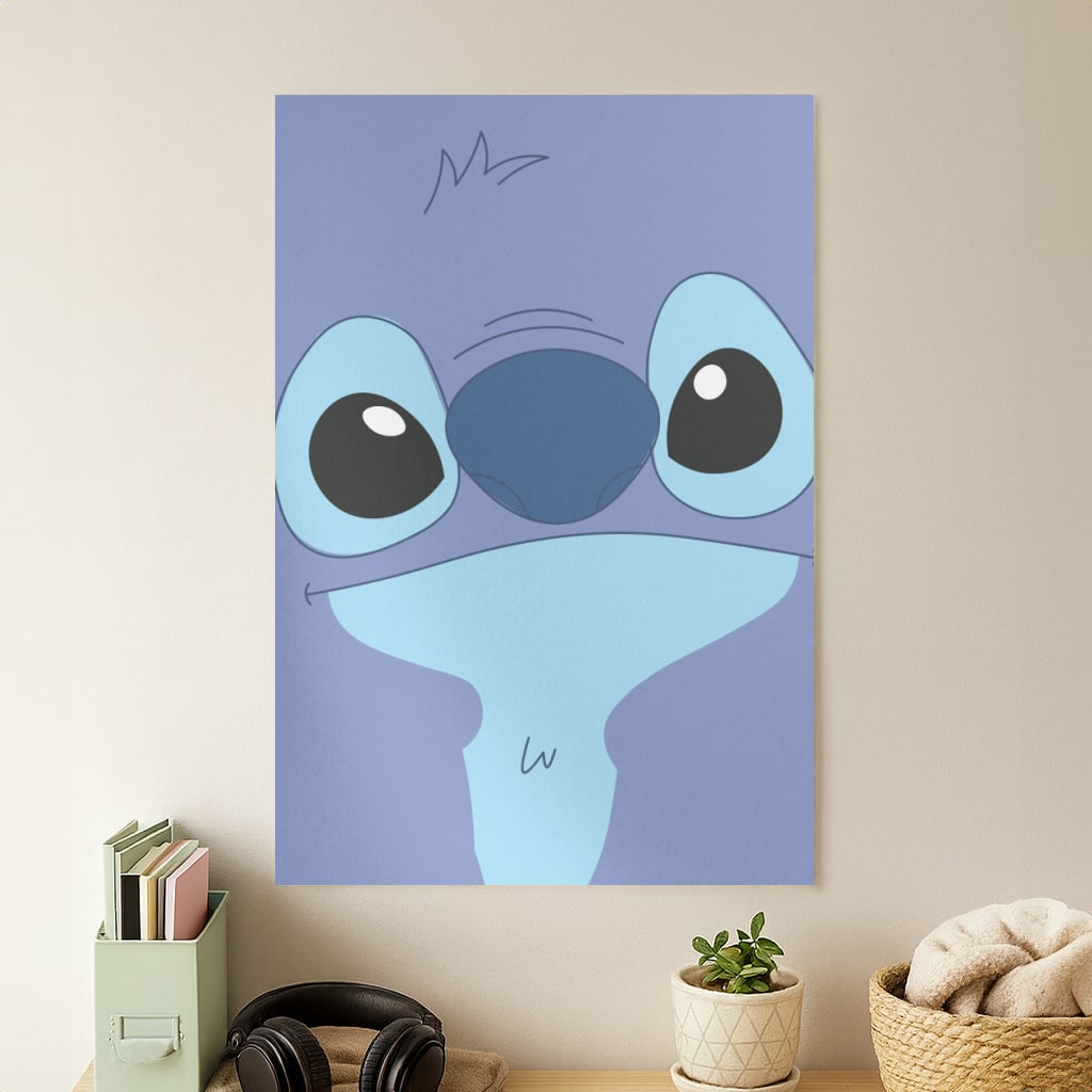 Blue Alien Face Poster