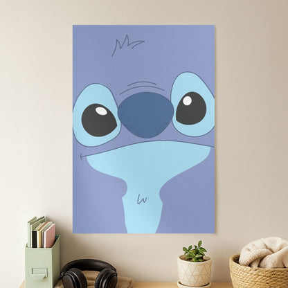 Blue Alien Face Poster