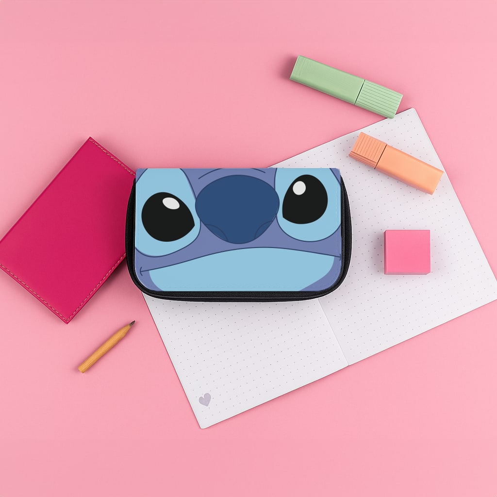 Blue Alien Face Pencil Case