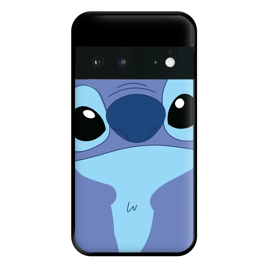 Blue Alien Face Phone Case for Google Pixel 6a