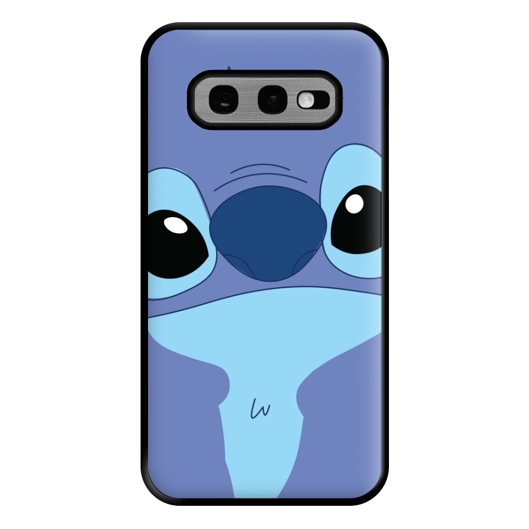 Blue Alien Face Phone Case for Galaxy S10e