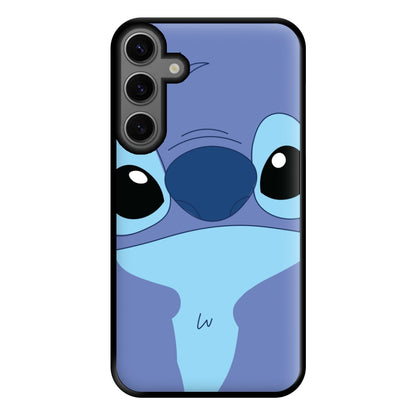 Blue Alien Face Phone Case for Galaxy S23FE