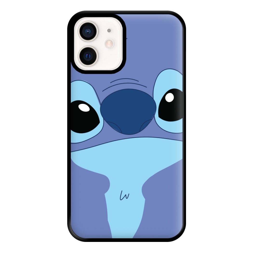 Blue Alien Face Phone Case for iPhone 12 Mini