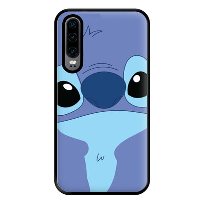 Blue Alien Face Phone Case for Huawei P30