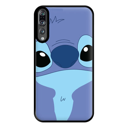 Blue Alien Face Phone Case for Huawei P20 Pro