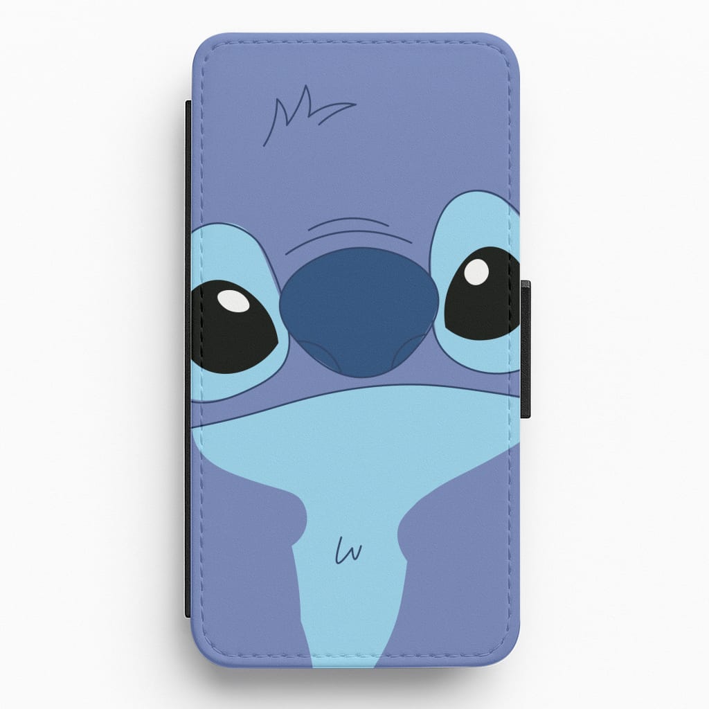 Blue Alien Face Flip / Wallet Phone Case