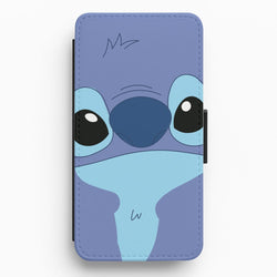 Blue Alien Face Flip / Wallet Phone Case