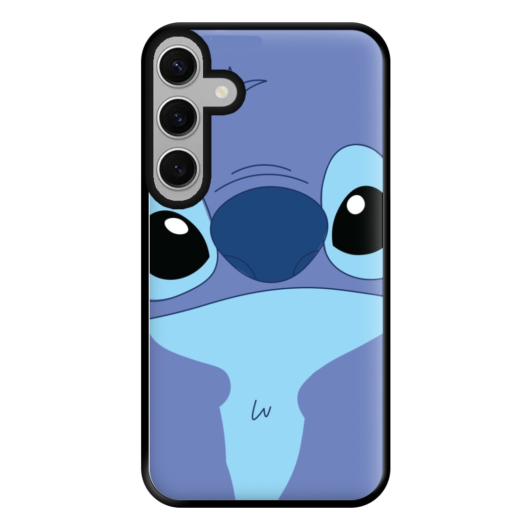 Blue Alien Face Phone Case for Galaxy S24FE