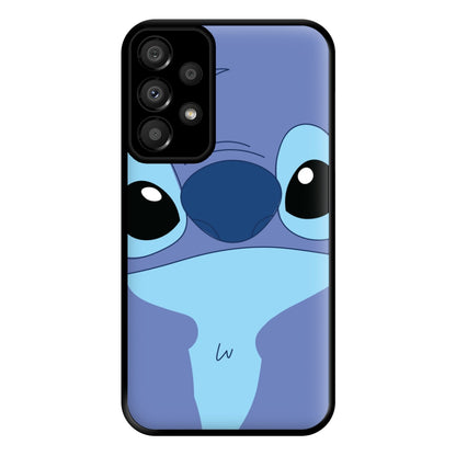 Blue Alien Face Phone Case for Galaxy A33