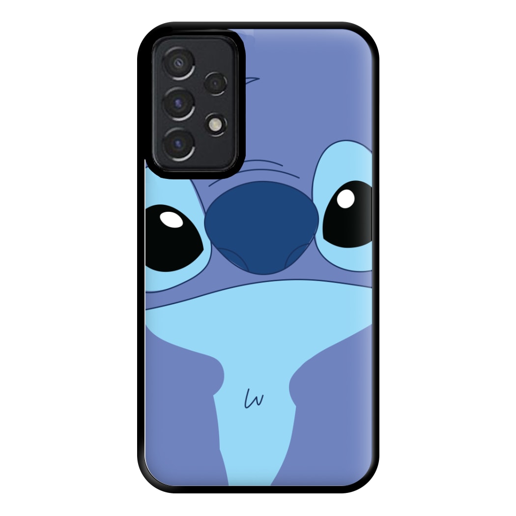 Blue Alien Face Phone Case for Galaxy A52 / A52s