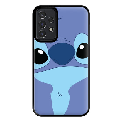 Blue Alien Face Phone Case for Galaxy A52 / A52s