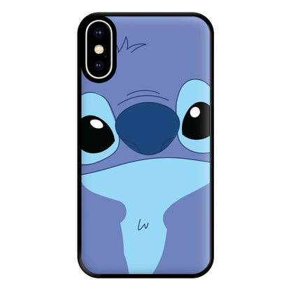 Blue Alien Face Phone Case for iPhone XS Max