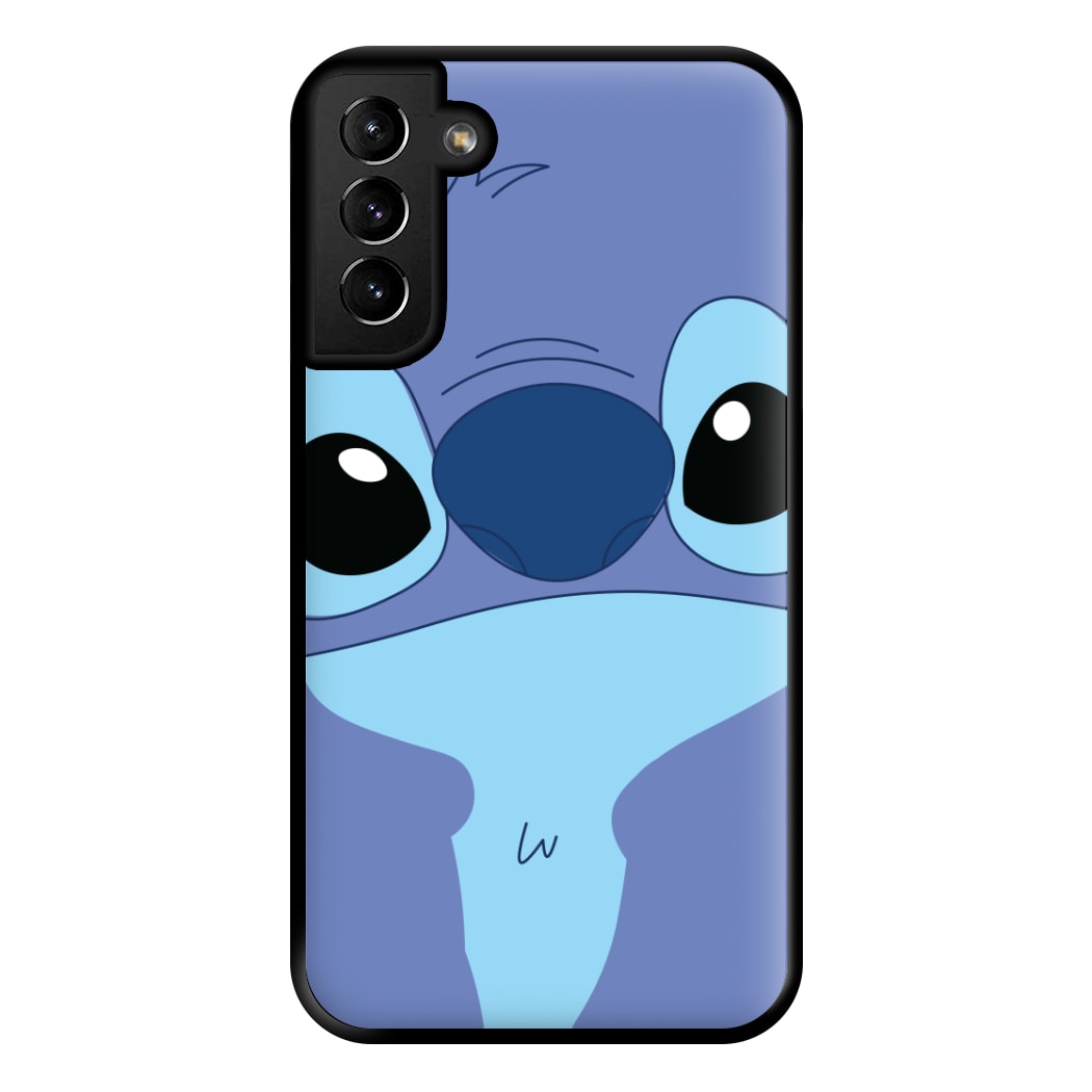 Blue Alien Face Phone Case for Galaxy S21 Plus