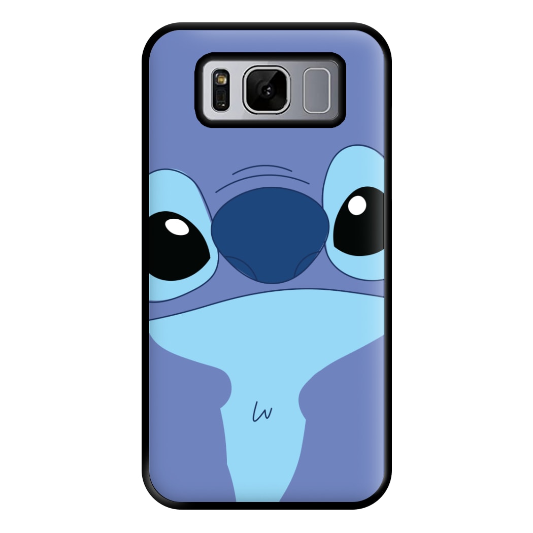 Blue Alien Face Phone Case for Galaxy S8 Plus