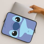 Blue Alien Face Laptop Sleeve 2