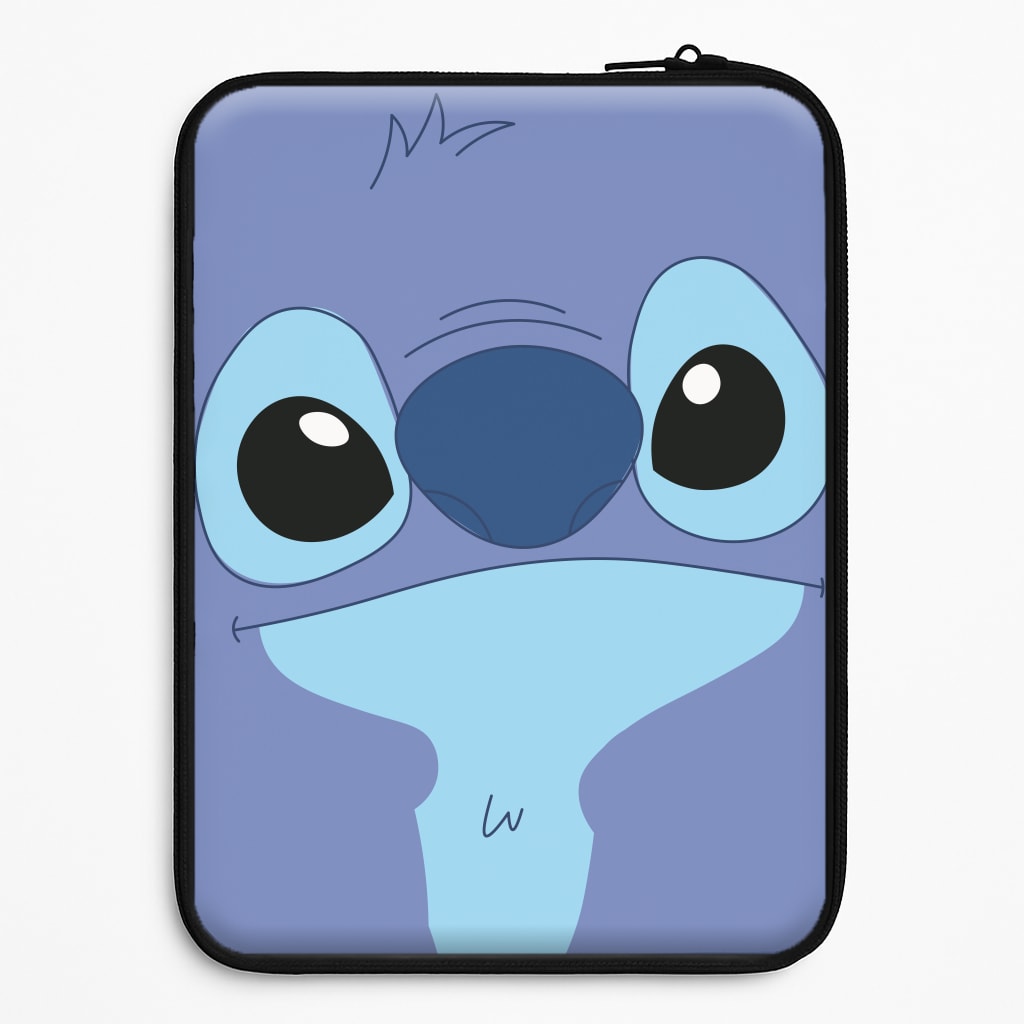 Blue Alien Face Laptop Sleeve