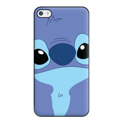 Blue Alien Face Phone Case for iPhone 5 / 5s / SE 2016