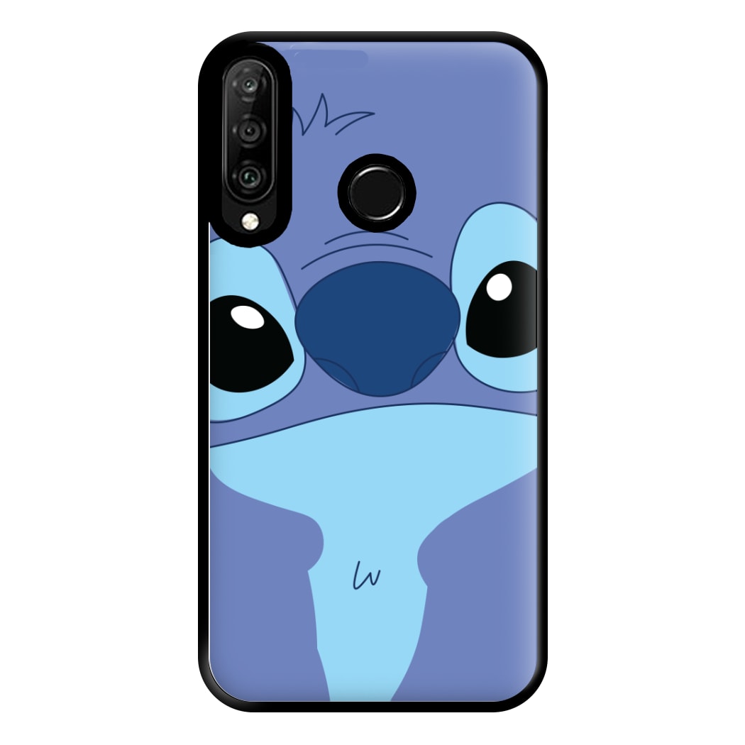 Blue Alien Face Phone Case for Huawei P30 Lite