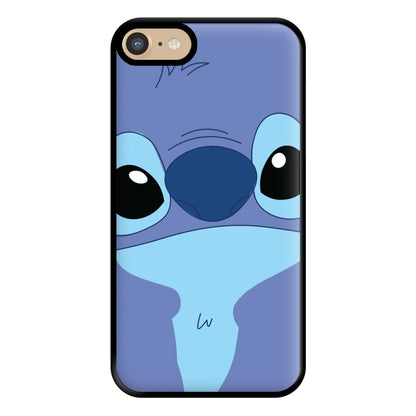 Blue Alien Face Phone Case for iPhone 6 / 7 / 8 / SE