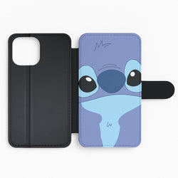 Blue Alien Face Flip Phone Case