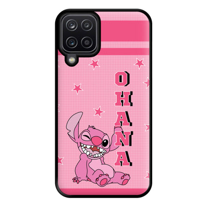 Pink Alien Ohana Phone Case for Galaxy A12