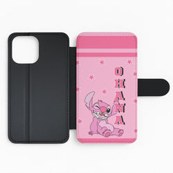 Pink Alien Ohana Flip Phone Case