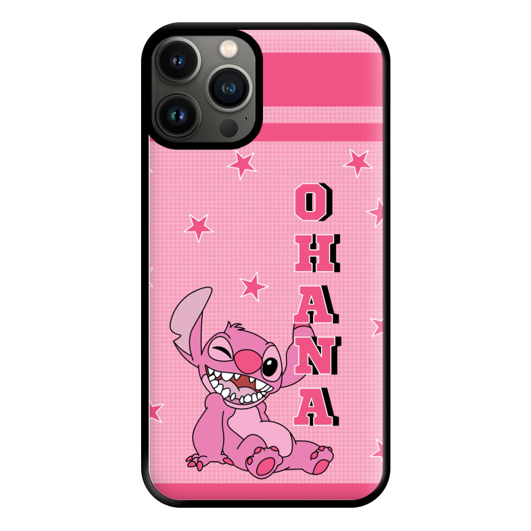 Pink Alien Ohana Phone Case for iPhone 13 Pro Max