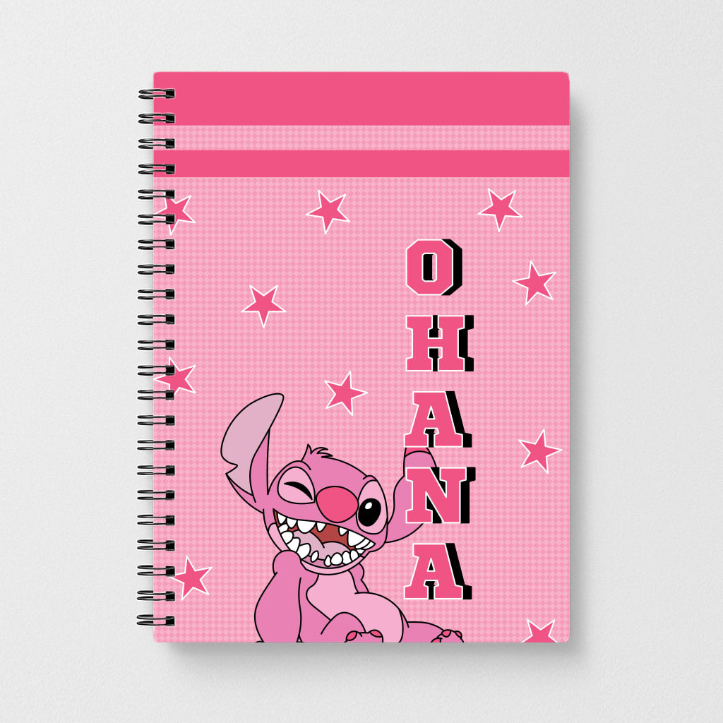 Pink Alien Ohana Notebook
