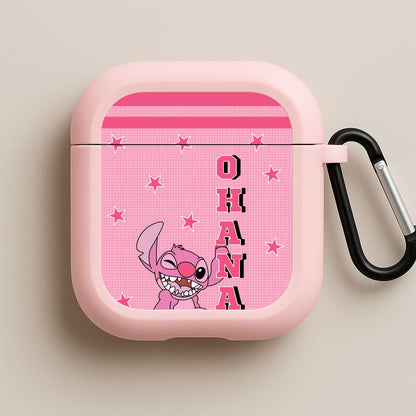 Pink Alien Ohana Pink AirPods Case