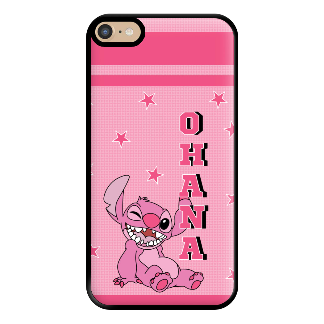 Pink Alien Ohana Phone Case for iPhone 6 Plus / 7 Plus / 8 Plus