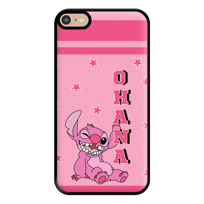 Pink Alien Ohana Phone Case for iPhone 6 Plus / 7 Plus / 8 Plus